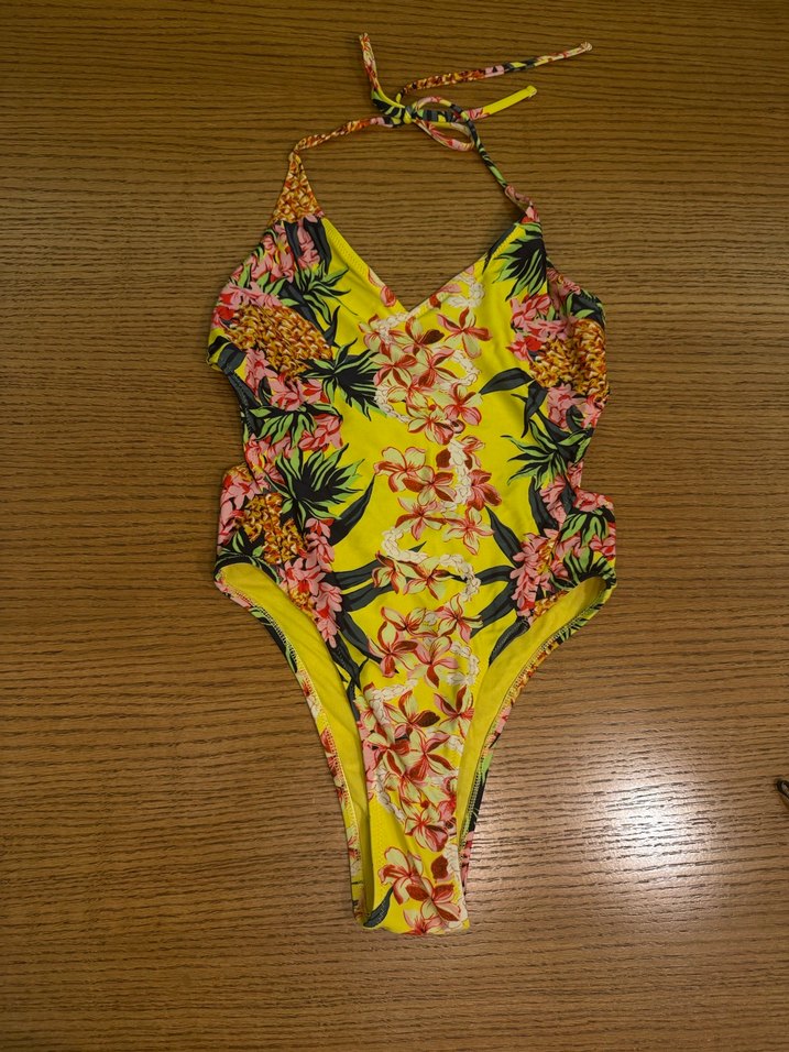 Zara Sarı Çiçek Desenli Kadın Mayo - Görsel 3