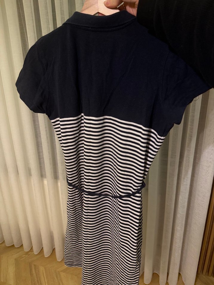 Defacto Lacivert Çizgili Kısa Kollu Elbise - Görsel 3