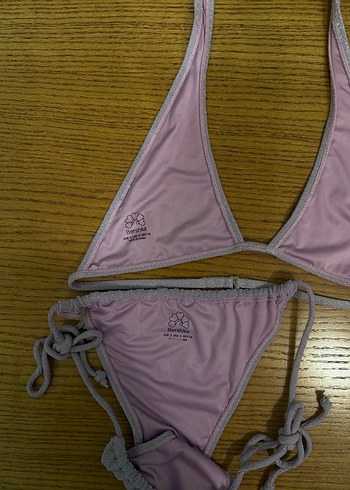 Bershka Lila simli görünümlü İnce Askılı Bikini - Görsel 4