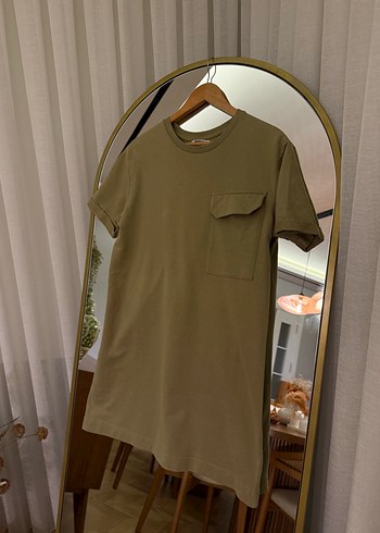 Pull bear Kısa Kollu Salaş Tişört Elbise - Görsel 3