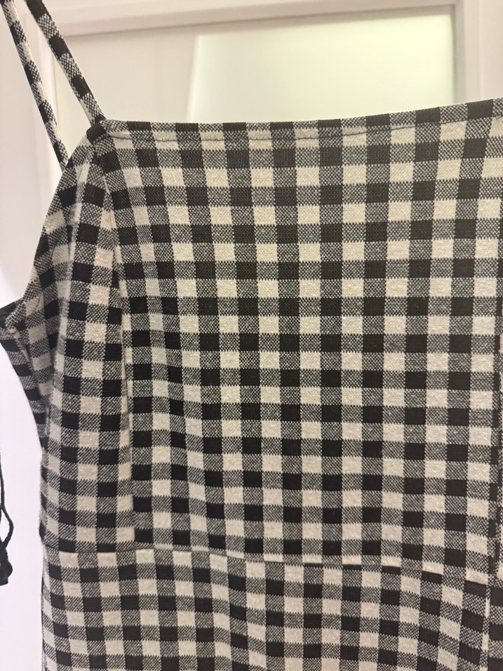 Zara Kadın  Kareli Uzun Askılı yırtmaçlı Elbise - Görsel 5