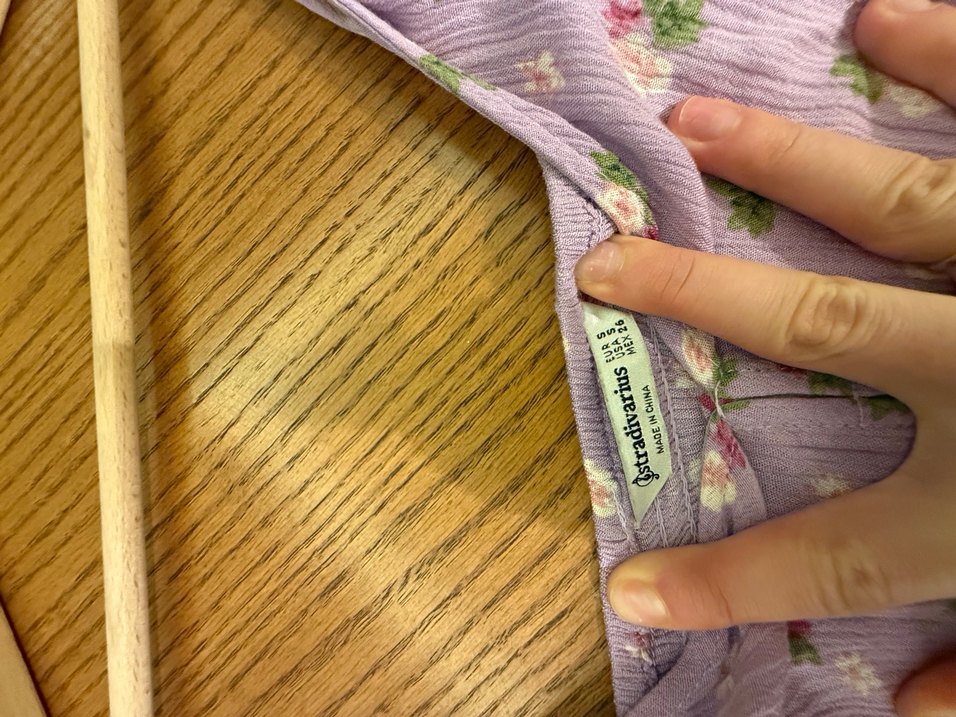 Mor V Yakalı Uzun Bohem Elbise - Görsel 4