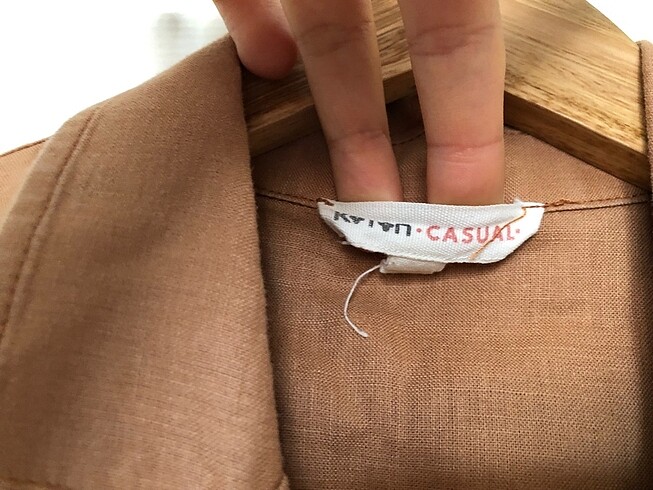 xs Beden kahverengi Renk Koton elbise