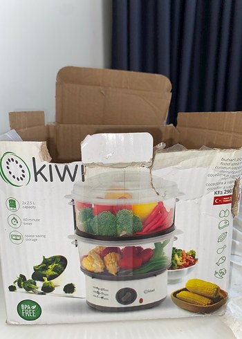 Kiwi KFS2903 Buharlı Pişirici 2x2.5L - Görsel 2