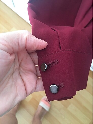 NG Style Bordo İpek gibi kumaşı gömlek