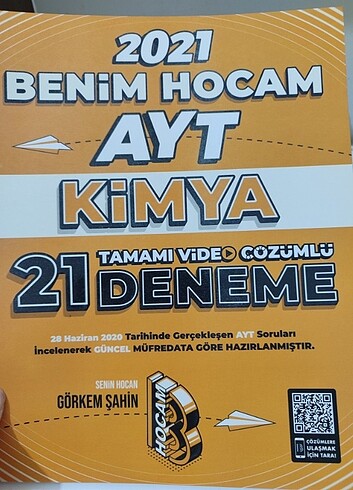 BENİM HOCAM AYT KİMYA 21 DENEME