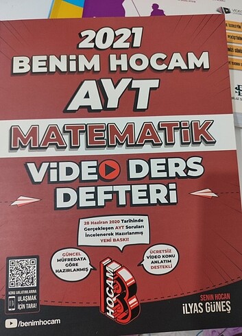 BENİM HOCAM AYT MATEMATİK VİDEO DERS DEFTERİ 