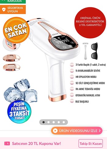 Beyaz Lazer Epilasyon Cihazı