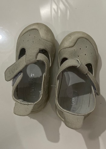 Gri Erkek Bebek İlk Adım Ayakkabısı Velcro