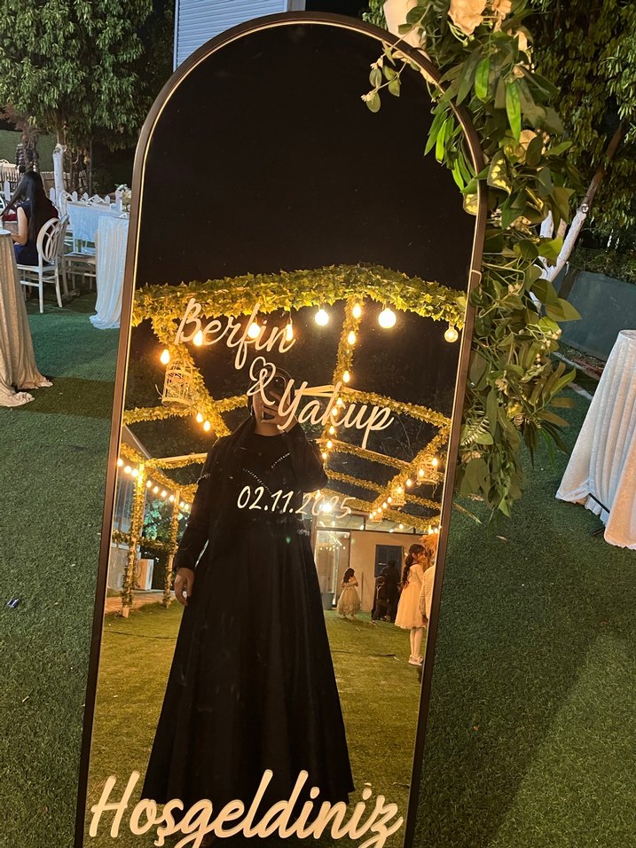 Siyah Uzun Kollu Gotik Abiye - Görsel 3