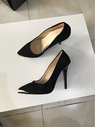 Siyah süet stiletto 37