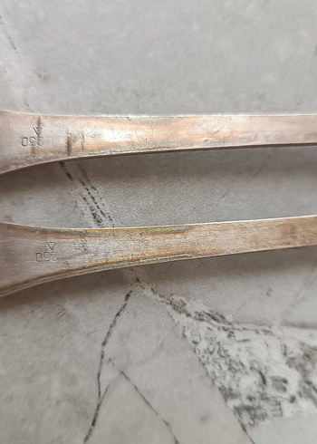 Antika Gümüş çatal Seti - Görsel 2