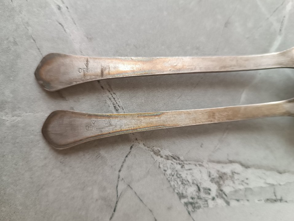 Antika Gümüş çatal Seti - Görsel 2