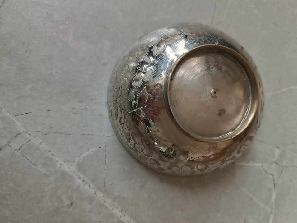 Parlak Bej İşlemeli Geleneksel Tabak - Görsel 2