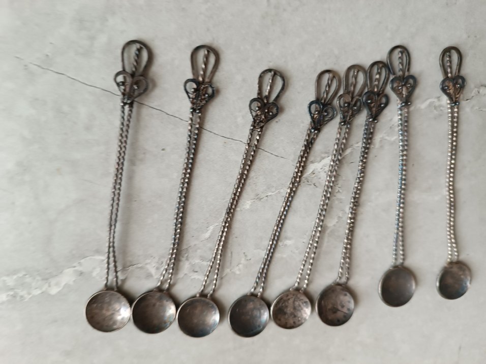 Antika Gümüş Kaşık Seti - Görsel 4