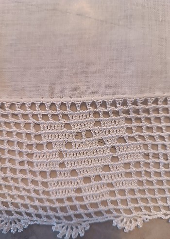 Dantel Kenarlı Beyaz Kumaş Seti - Görsel 4