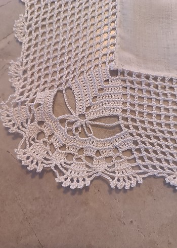 Dantel Kenarlı Beyaz Kumaş Seti - Görsel 3