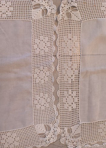 Dantel Kenarlı Beyaz Kumaş Seti - Görsel 2