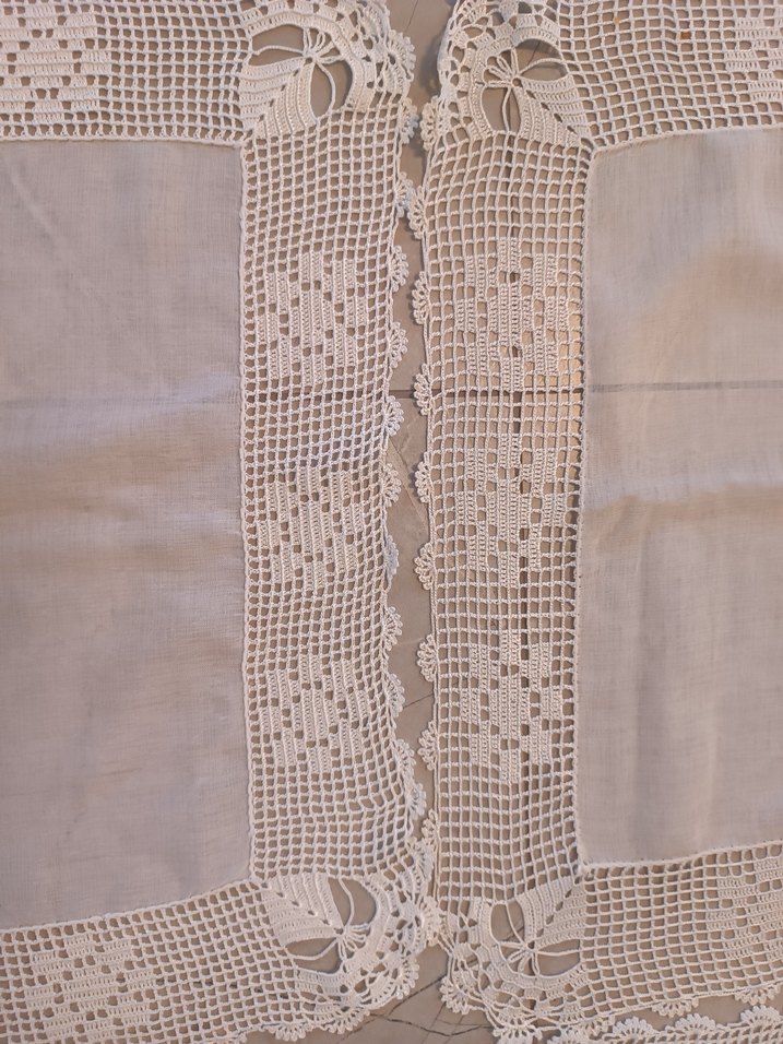 Dantel Kenarlı Beyaz Kumaş Seti - Görsel 2