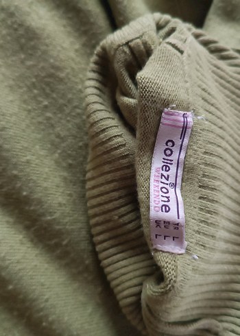 Kadın Haki Boğazlı Triko Kazak - Görsel 2