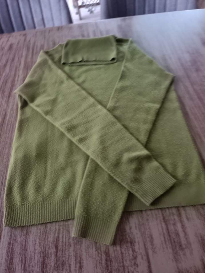 Kadın Haki Boğazlı Triko Kazak - Görsel 3