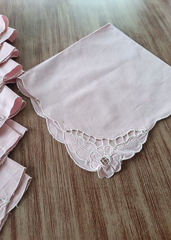 Vintage Nakışlı Pembe Örtüler - Görsel 4