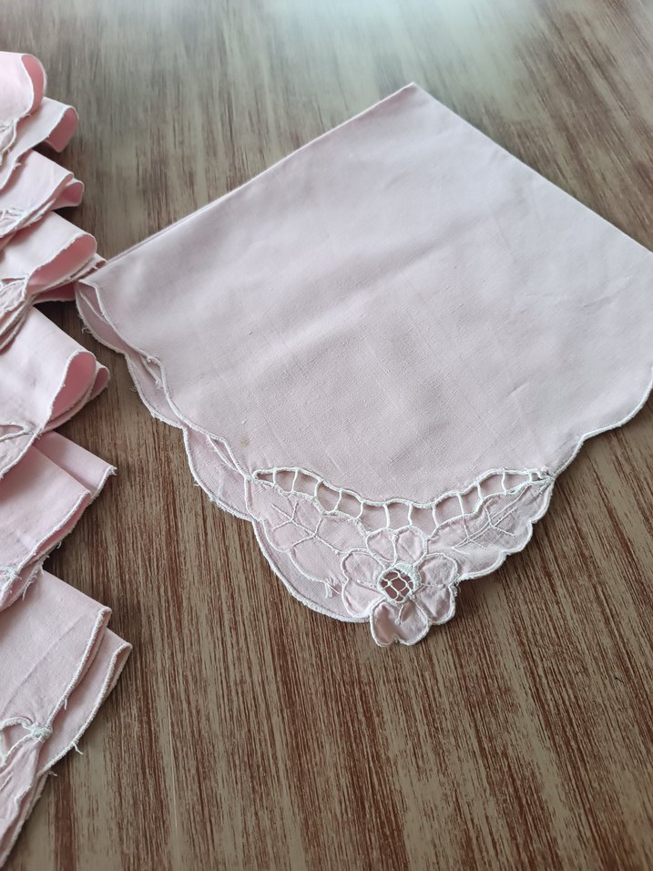 Vintage Nakışlı Pembe Örtüler - Görsel 4