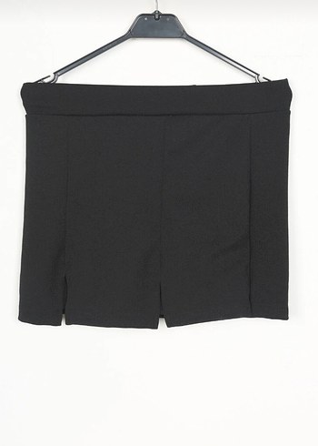 Siyah Mini Denim şort Etek - Görsel 3