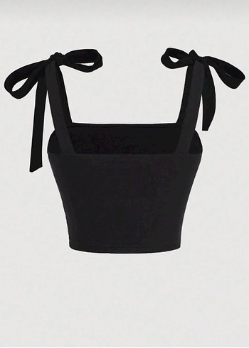 Siyah Pilili Halter Mini Bustiyer - Görsel 2