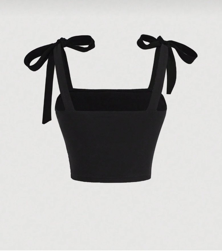 Siyah Pilili Halter Mini Bustiyer - Görsel 2