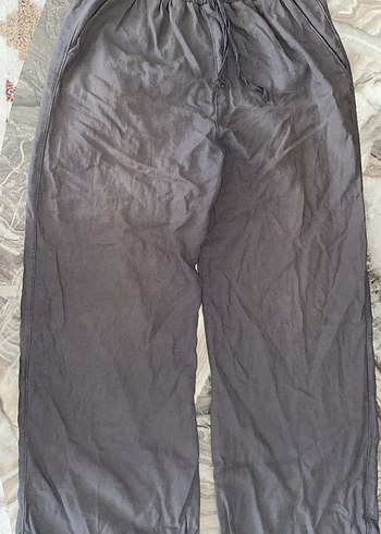 Gri Bol Kesim Midi Denim Pantolon - Görsel 4