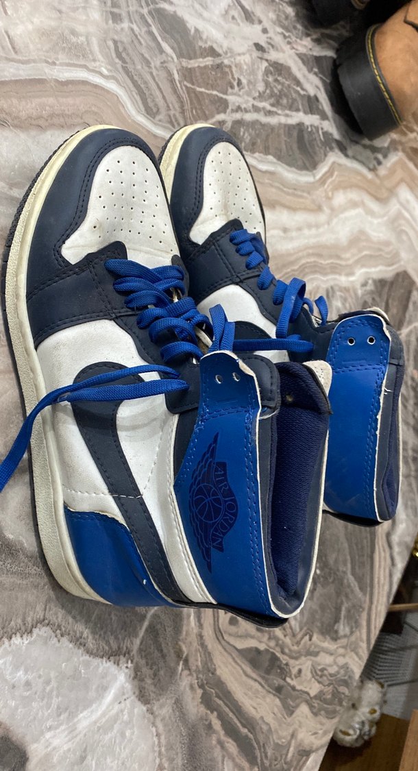 Mavi Siyah Spor Ayakkabı Velcro Detaylı - Görsel 3