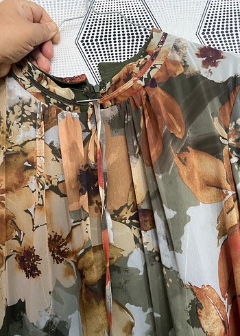 Bohem Tarzı Uzun Çiçek Desenli Elbise - Görsel 4