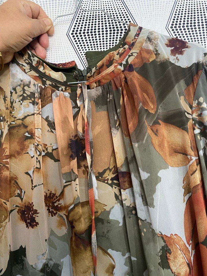 Bohem Tarzı Uzun Çiçek Desenli Elbise - Görsel 4