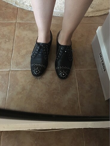 Zara zımbalı ayakkabı - Görsel 9