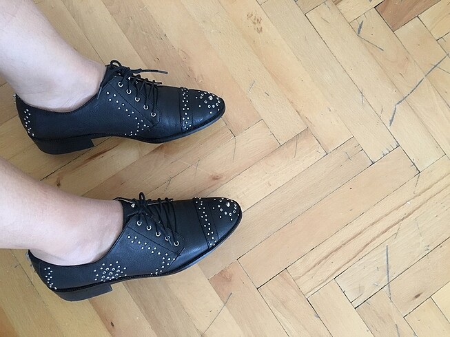 Zara zımbalı ayakkabı - Görsel 7