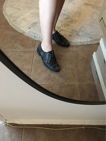 Zara zımbalı ayakkabı - Görsel 5