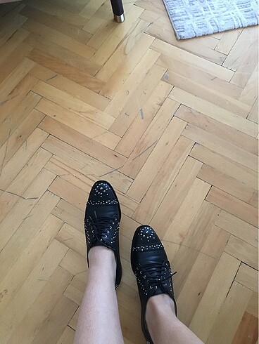 Zara zımbalı ayakkabı - Görsel 11