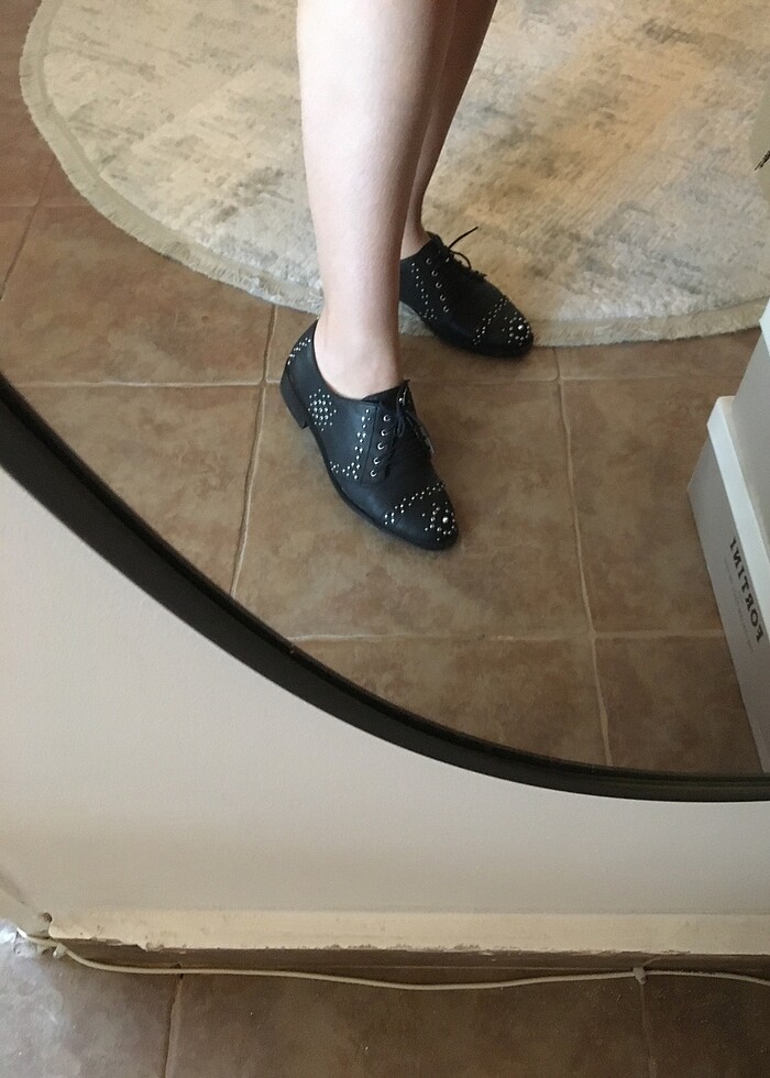 Zara zımbalı ayakkabı - Görsel 5