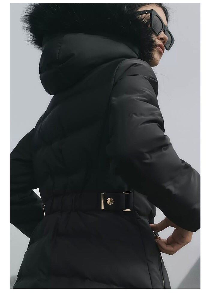 Zara kuş tüyü şişme mont - Görsel 3