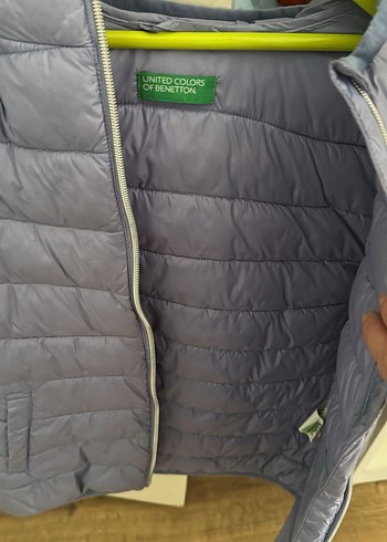 Kız Çocuk lila renk kas tüyü Fermuarlı İnce Mont - Görsel 2