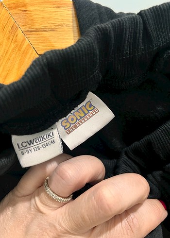 Sonic Baskılı Kapüşonlu Siyah Sweatshirt takımı - Görsel 4