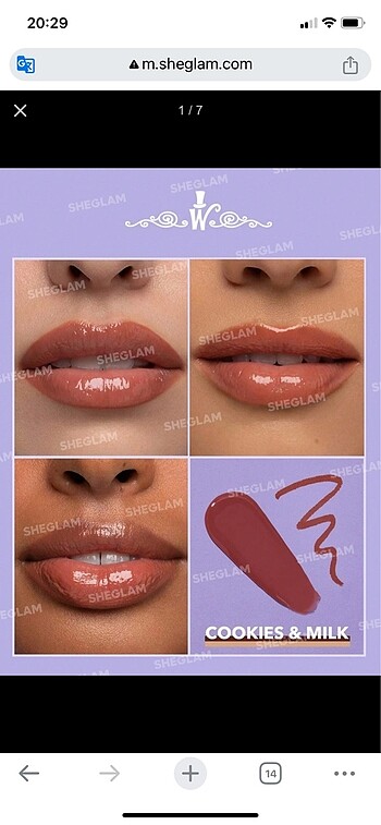 Sephora Sheglam - Lip kit Cookie & Milk