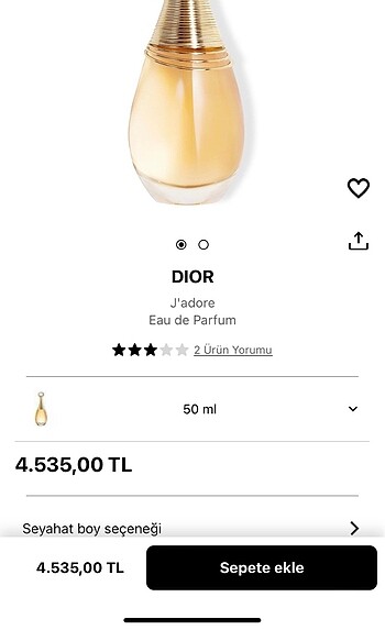  Beden Renk Dior Jadore 50 ml edp