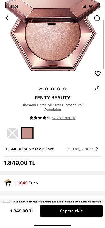 Fenty Beauty Fenty Beauty Diamond Bomb Rose Rave