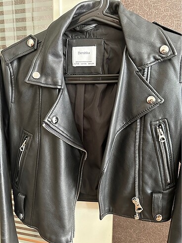 xs Beden Bershka suni deri biker