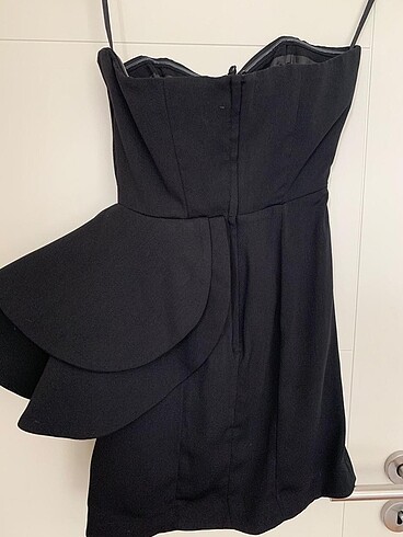 xs Beden H&M siyah straplez elbise