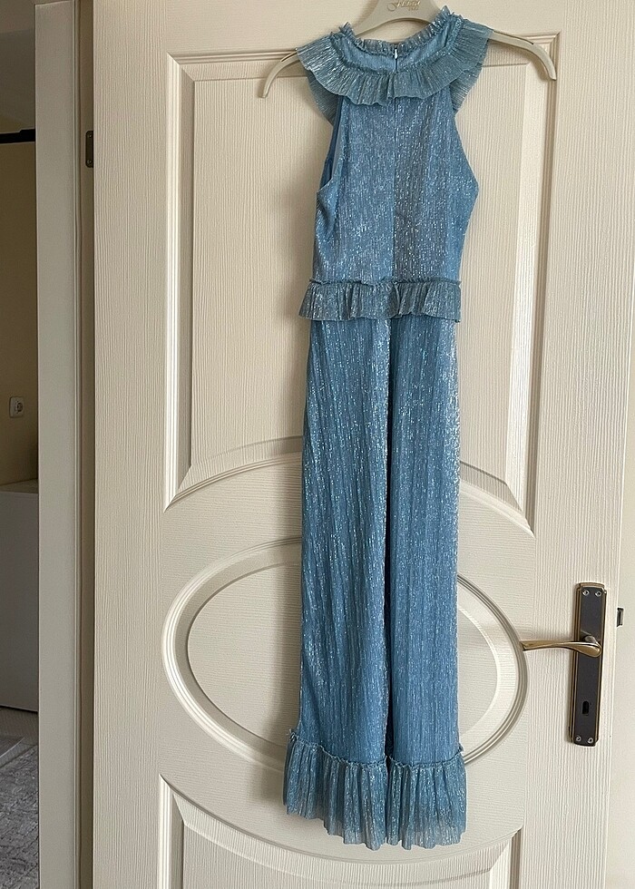 mavi simli abiye mezuniyet - Görsel 4