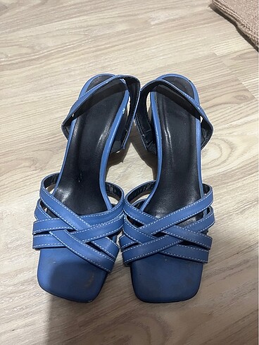 38 Beden mavi Renk topuklu sandalet