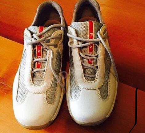 36 Beden ten rengi Renk Prada spor ayakkabı 